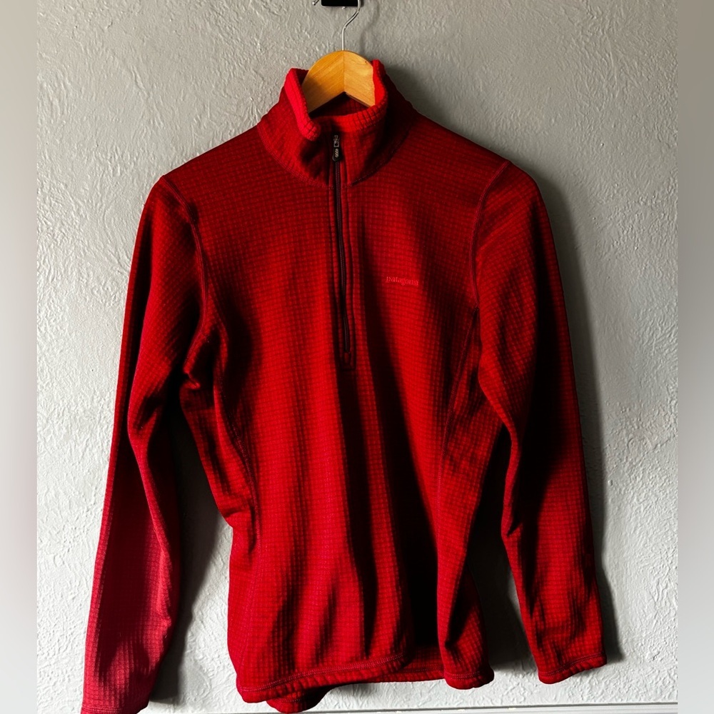 Patagonia Red Quarter-Zip Pullover Long Sleeve | Women’s M